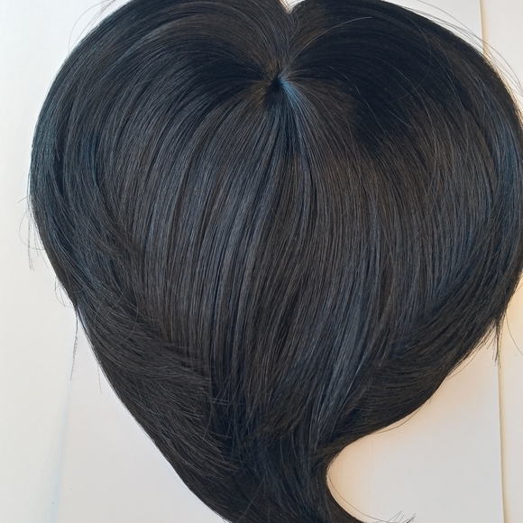 Hair New Hair Piece Topper 1b Natural Black Toupee Easy To Style